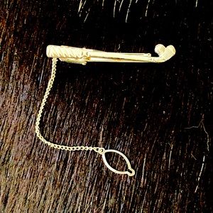 Silver Golf-Theme Tie Clip